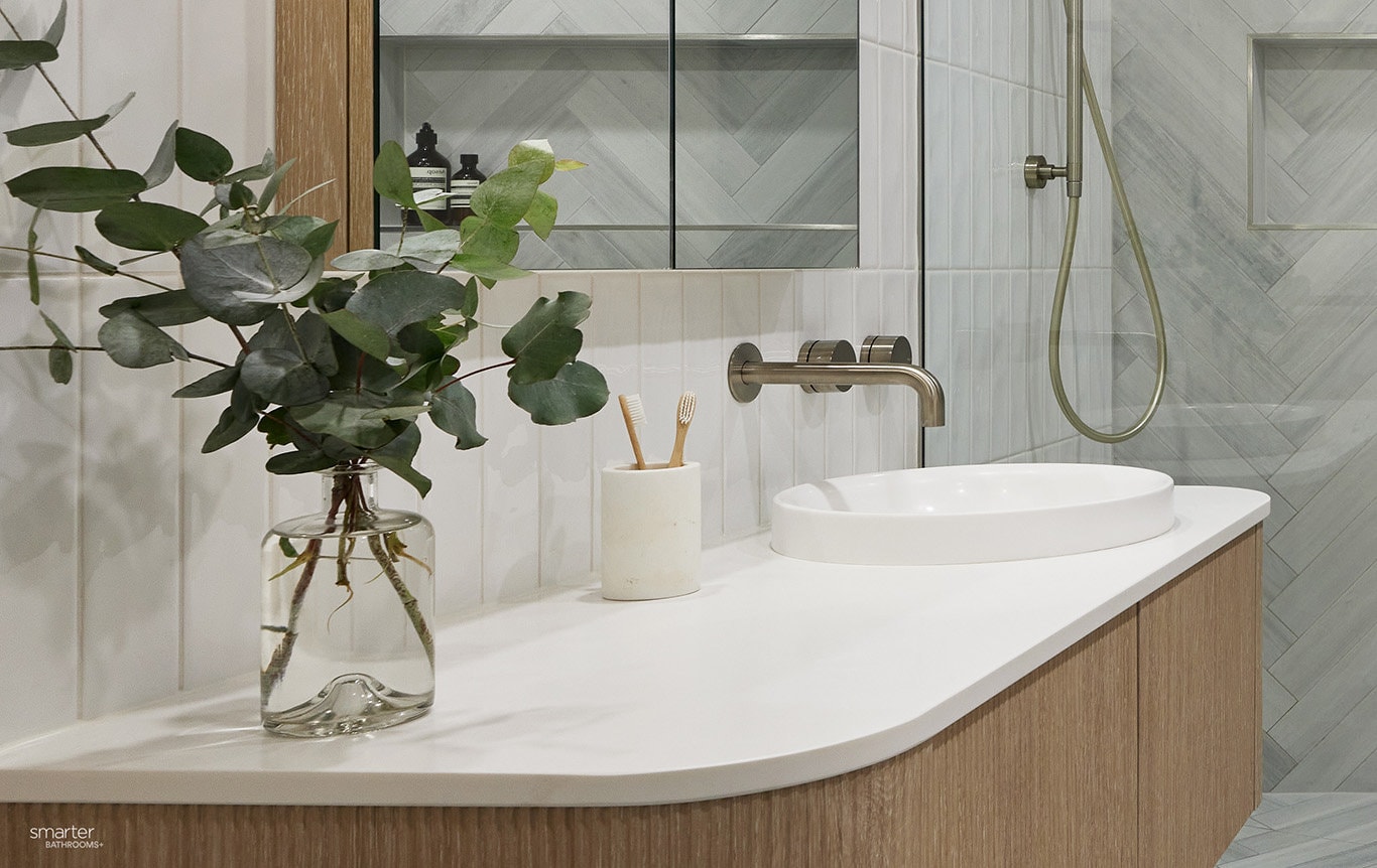 Smarter Bathroom Renovations - an elegant shower in modern bathroom designed by specialised bathroom renovations Melbourne