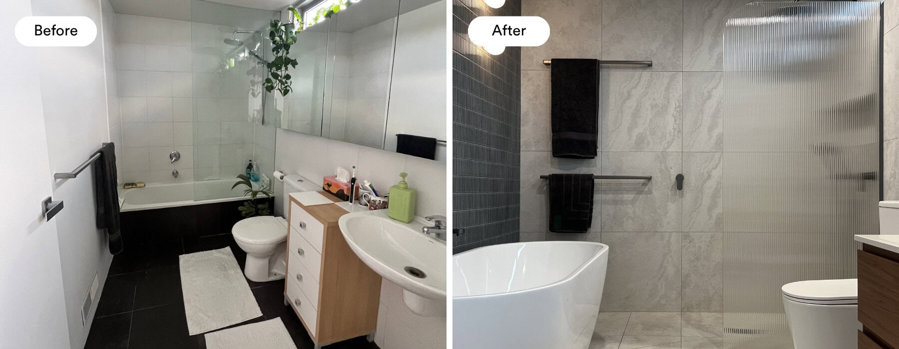 Windsor Bathroom before and after